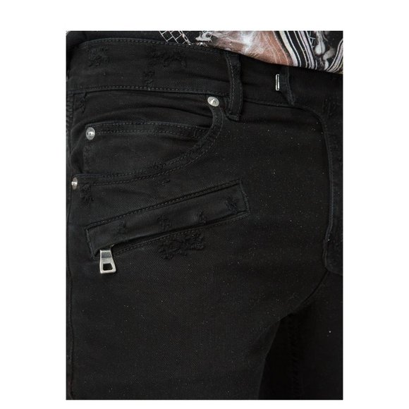 Balmain Distressed Biker Jeans - Picture 5 of 8